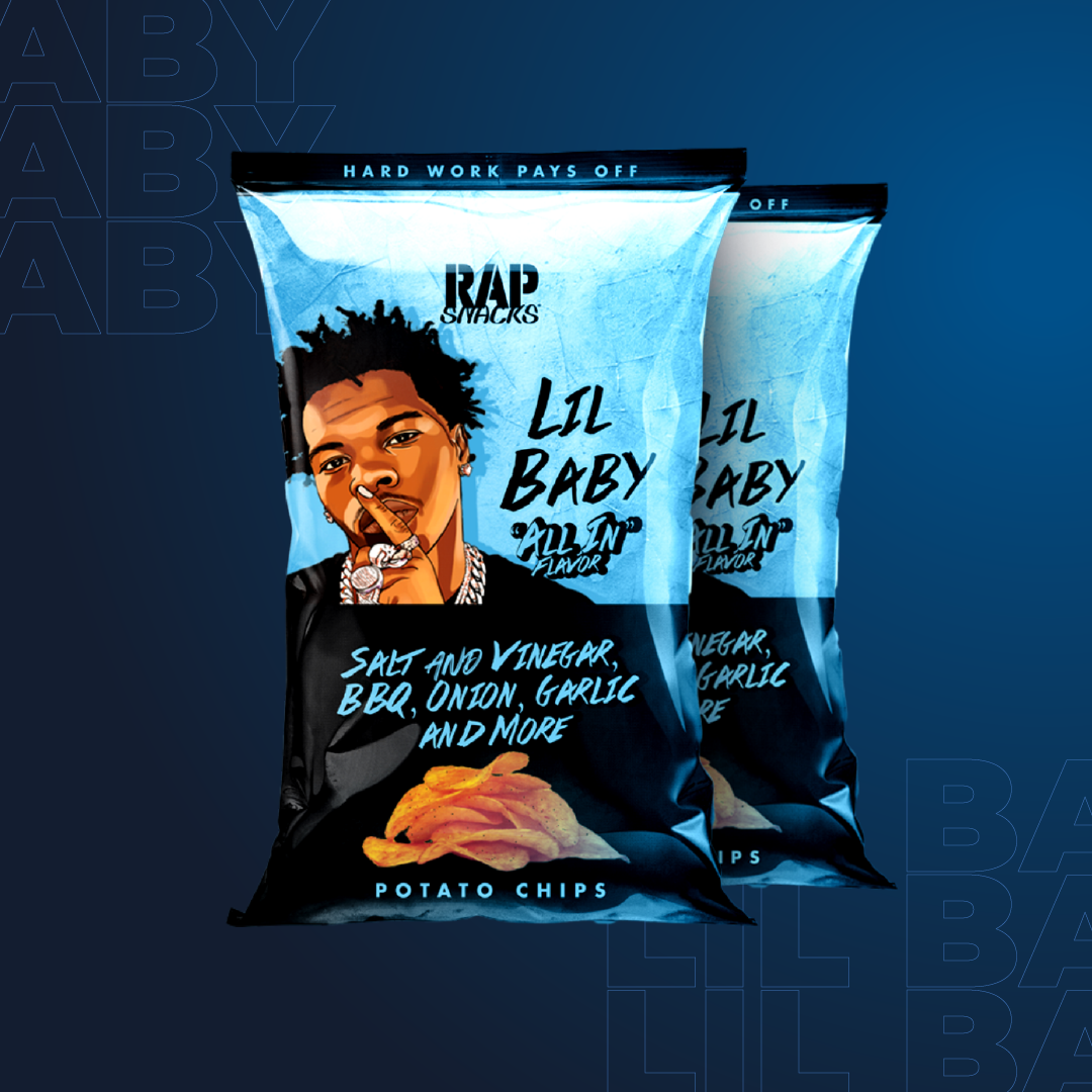 RAP SNACKS 6 Bags Special Offer 2 Bags Rick Ross, 2 Bags Lil' Baby