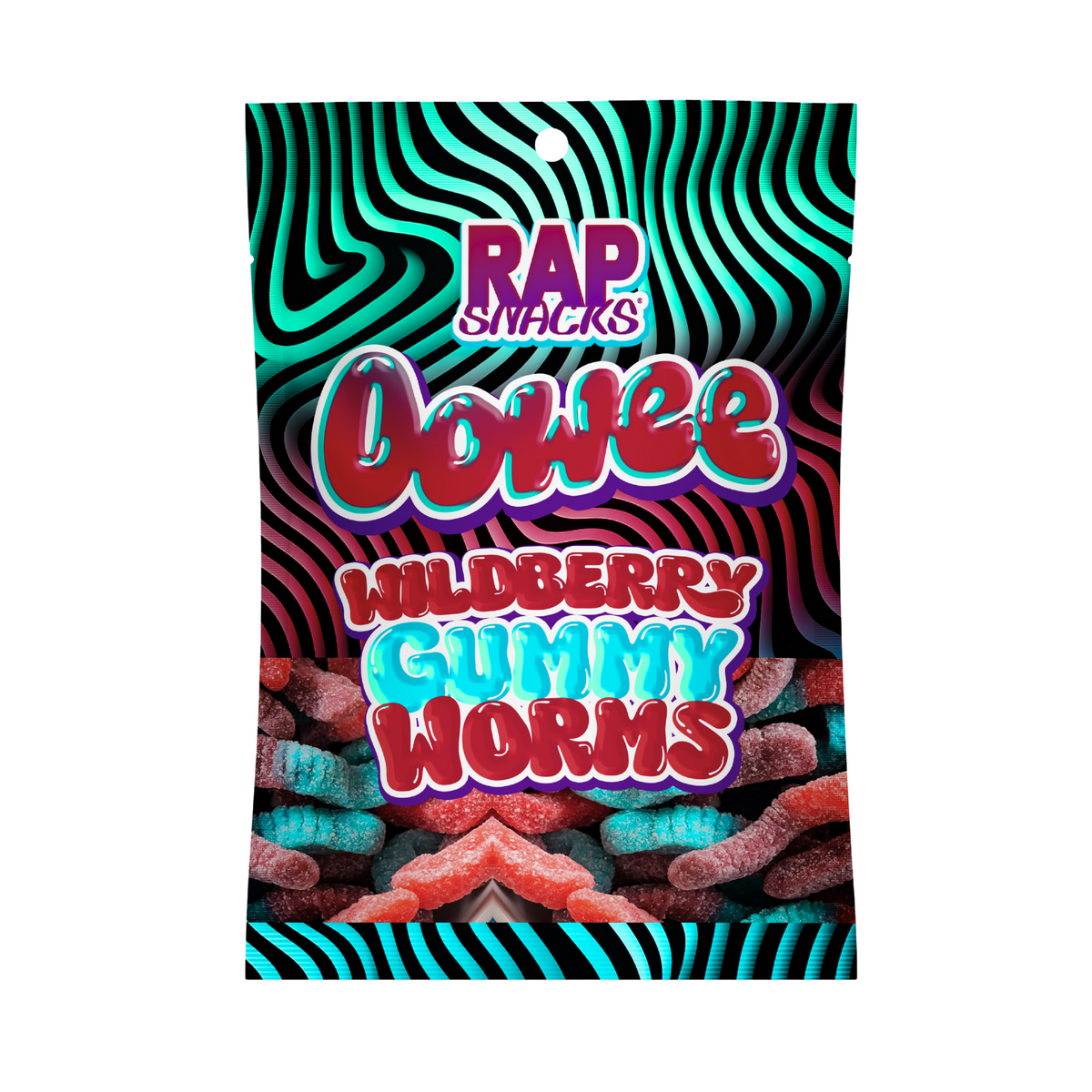 Rap Snacks Oowee Wildberry Candy Gummy Worms (5.3 oz) – OFFICIAL RAP SNACKS