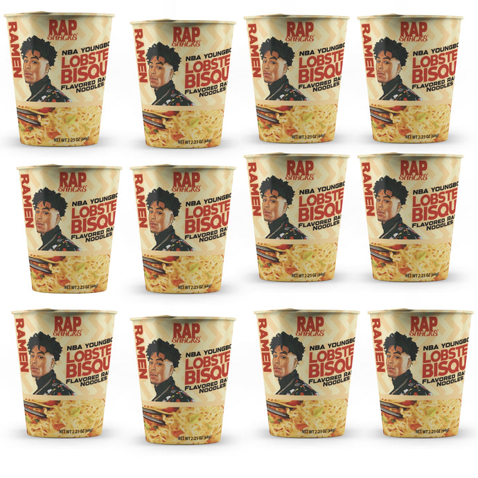 Rap Snacks NBA Youngboy Lobster Bisque Flavor Ramen Noodles | (12) 2.25oz Cups