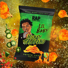 Load image into Gallery viewer, Rap Snacks Lil Baby Honey Jalapeno Potato Chips (2.5oz) Bag