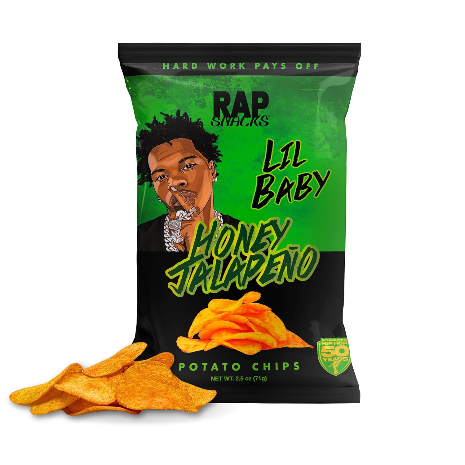 Rap Snacks Lil Baby Honey Jalapeno Potato Potato Chips (2.5oz) (10