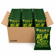 Load image into Gallery viewer, Rap Snacks All In Pickle Potato Chips  1.5oz (10-Pack)