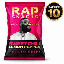Load image into Gallery viewer, Rap Snacks Rick Ross Sweet Chili Lemon Pepper Potato Chips (Top Teens) (2.5oz) (10 Bags)