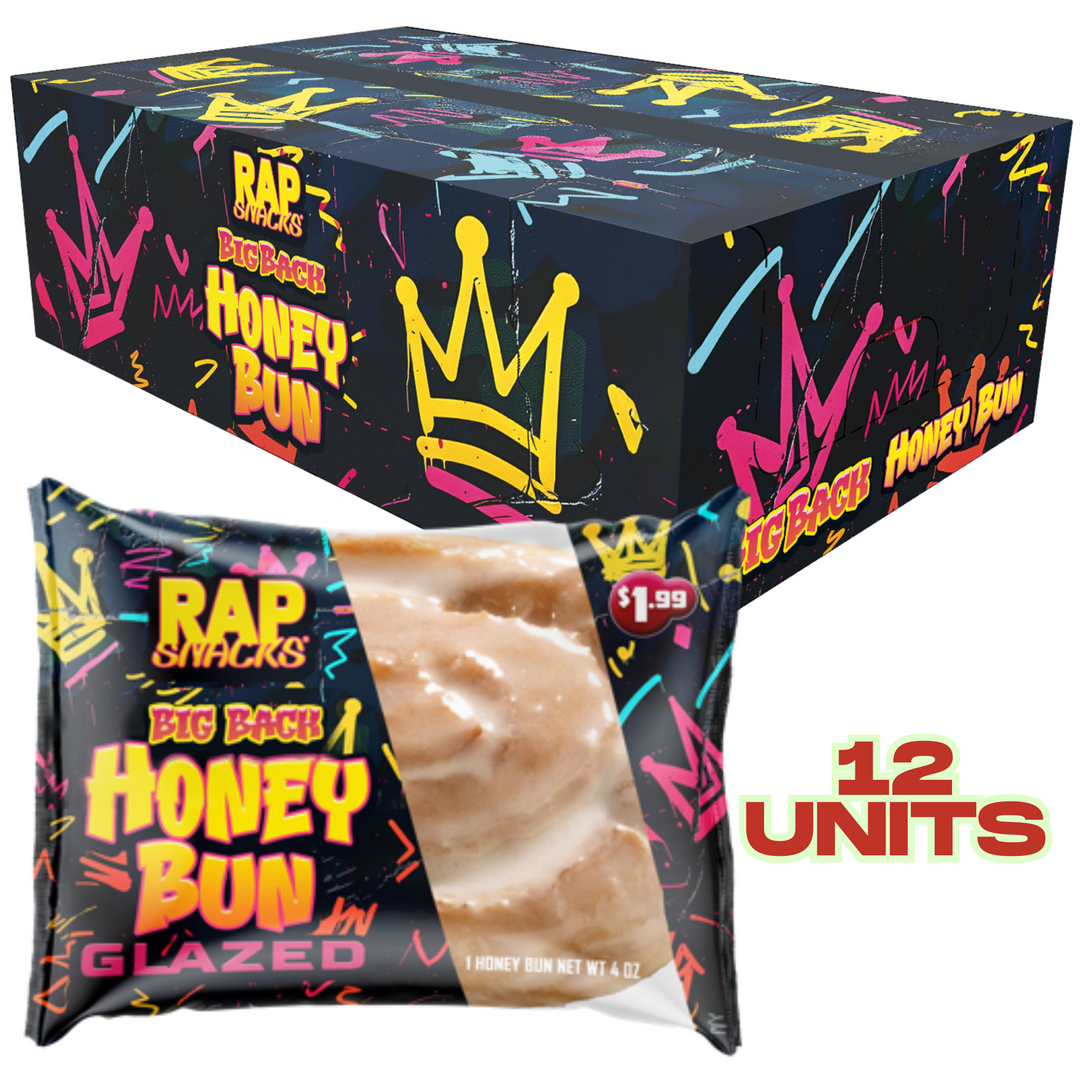 Rap Snacks Rmen Rap Snacks Big Back Glazed Honey Buns (4oz) (12 Bags) – OFFICIAL RAP SNACKS