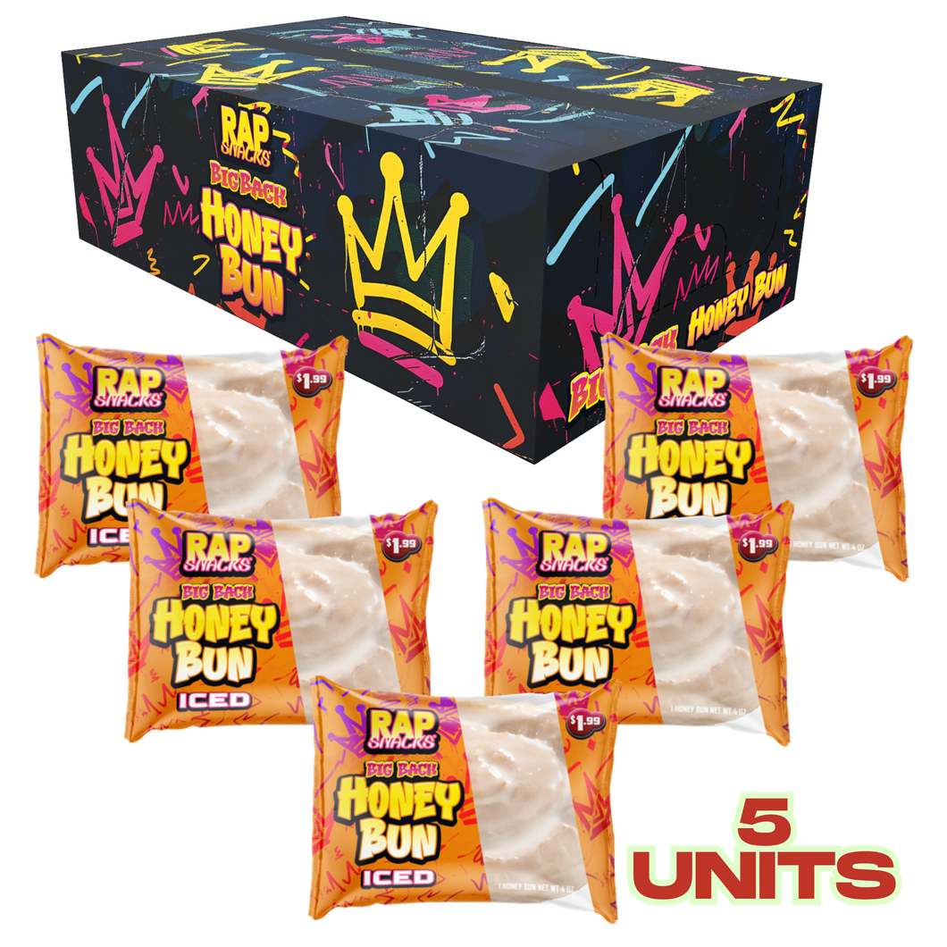 Rap Snacks Big Back Iced Honey Bun 5 pack
