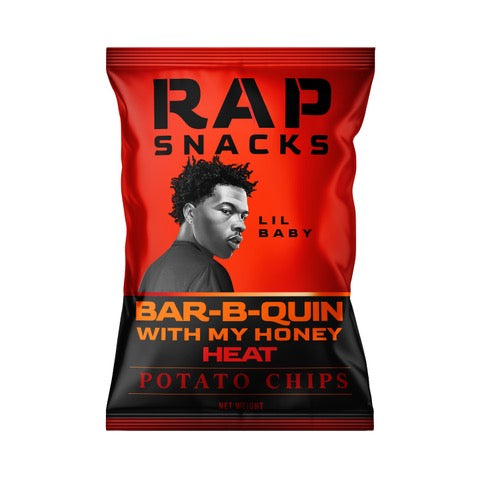 Rap Snacks Lil Baby | Bar-B-Quin with my Honey Heat Potato Chips (10 Bags)