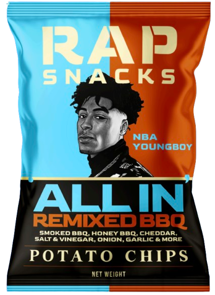 Rap Snacks NBA Youngboy | All In Remixed BBQ Chips 2oz Bag
