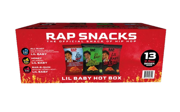Rap Snacks Lil Baby Chips Hot Box (2.5oz x 13ct) – OFFICIAL RAP SNACKS Rap Snacks Lil Baby Chips Hot Box (2.5oz x 13ct) – OFFICIAL RAP SNACKS