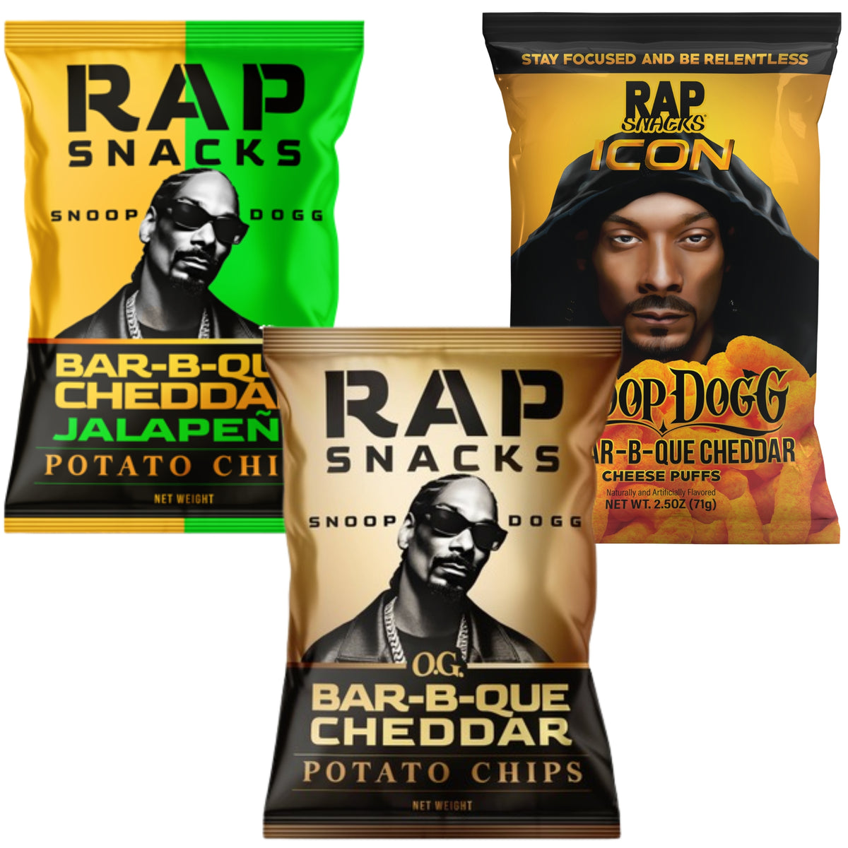 Snack God Rapper Rap Snacks Snoop Dogg Snack Bundle (3 Bags) – OFFICIAL RAP SNACKS