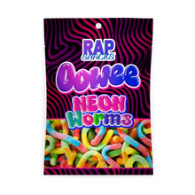 Load image into Gallery viewer, Rap Snacks Oowee Neon Gummy Candy Worms (5.3 oz) 12 Bags