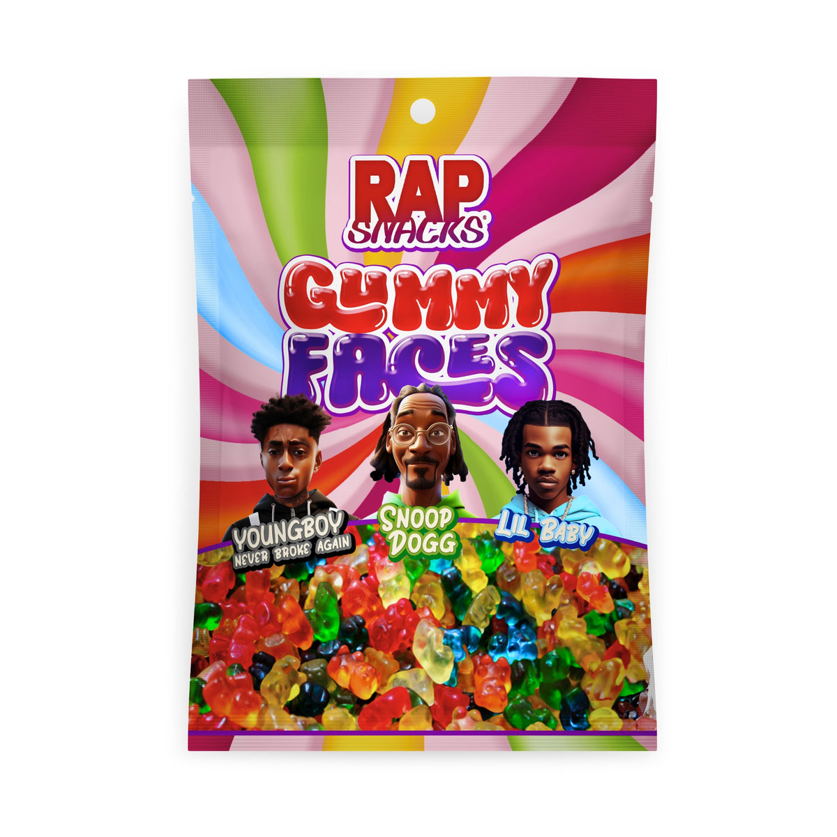 Rap Snacks Gummy Candy Faces (5.3 oz) – OFFICIAL RAP SNACKS