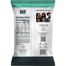 Load image into Gallery viewer, Rap Snacks Migos | Sour Cream With A Dab Of Ranch Chips (10 Bags)