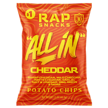 Load image into Gallery viewer, Rap Snacks All In Cheddar Potato Chips 1.5oz (10-Pack)