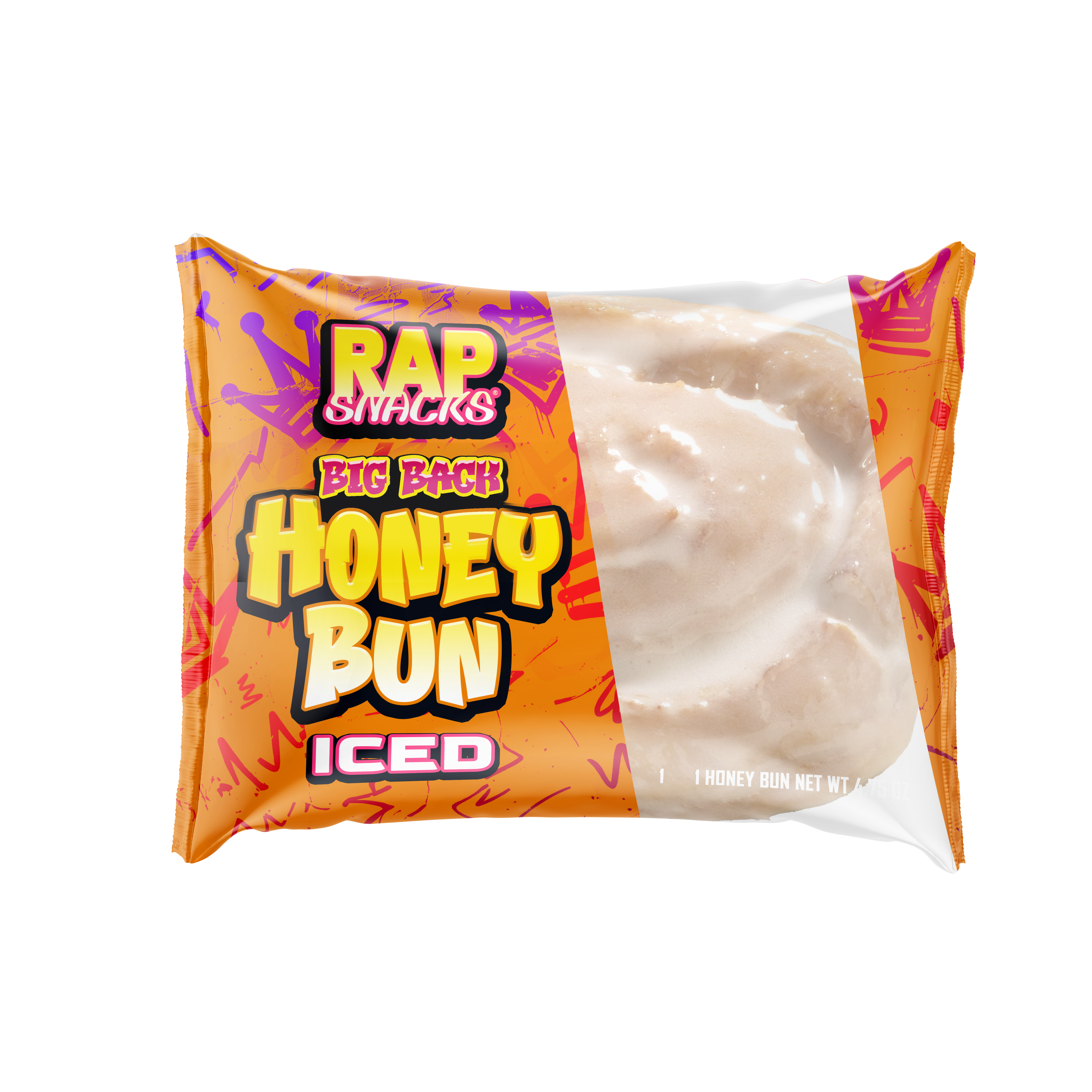 bunbun☆ Rap Snacks Big Back Iced Honey Bun (4.75oz) Bag – OFFICIAL RAP SNACKS