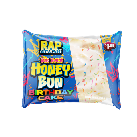Rap Snacks Big Back Birthday Cake Honey Bun