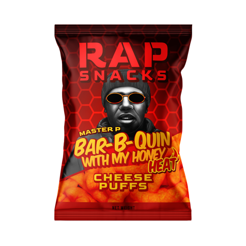 Dunk Puffs Rapper Rap Snacks Master P Bar-B-Quin With My Honey Heat Cheese Puffs (2oz ...