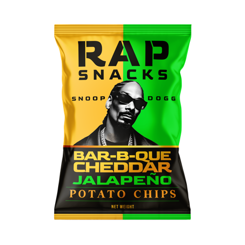 Rap Snacks Snoop Dogg Bar-B-Que Cheddar Jalapeño Chips (2oz) (12 bags)
