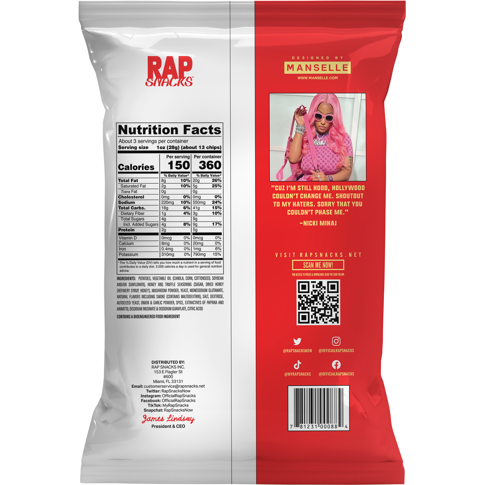 Rap Snacks Nicki Minaj | Bar-B-Quin' with my Honey Truffle Chips Rap Snacks Nicki Minaj | Bar-B-Quin' with my Honey Truffle Chips