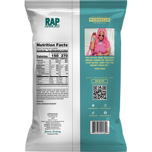 Back of Nicki Minaj Sour Cream Ranch Truffle chip bag.