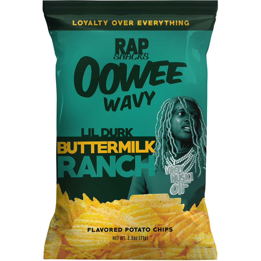 Lil Durk Buttermilk Ranch Oowee Wavy (6 Bags) OFFICIAL RAP SNACKS