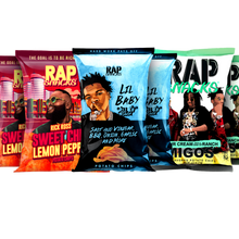 Load image into Gallery viewer, RAP SNACKS 6 Bags | Special Offer 2 Bags Rick Ross, 2 Bags Lil&#39; Baby, 2 Bags Migos