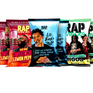 RAP SNACKS 6 Bags | Special Offer 2 Bags Rick Ross, 2 Bags Lil' Baby, 2 Bags Migos