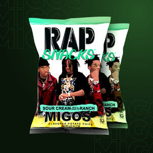 RAP SNACKS 6 Bags | Special Offer 2 Bags Rick Ross, 2 Bags Lil' Baby, 2 Bags Migos