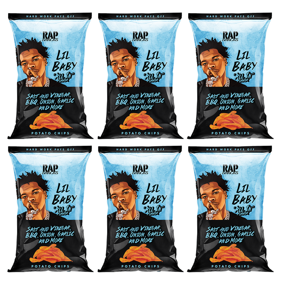 Lil Baby All In Potato Chips (6 Bags) OFFICIAL RAP SNACKS