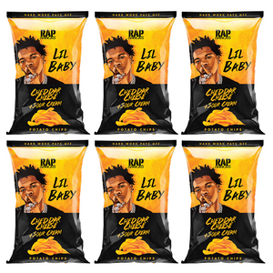 Lil Baby | Cheddar Cheese + Sour Cream Potato Chips (6 Bags)