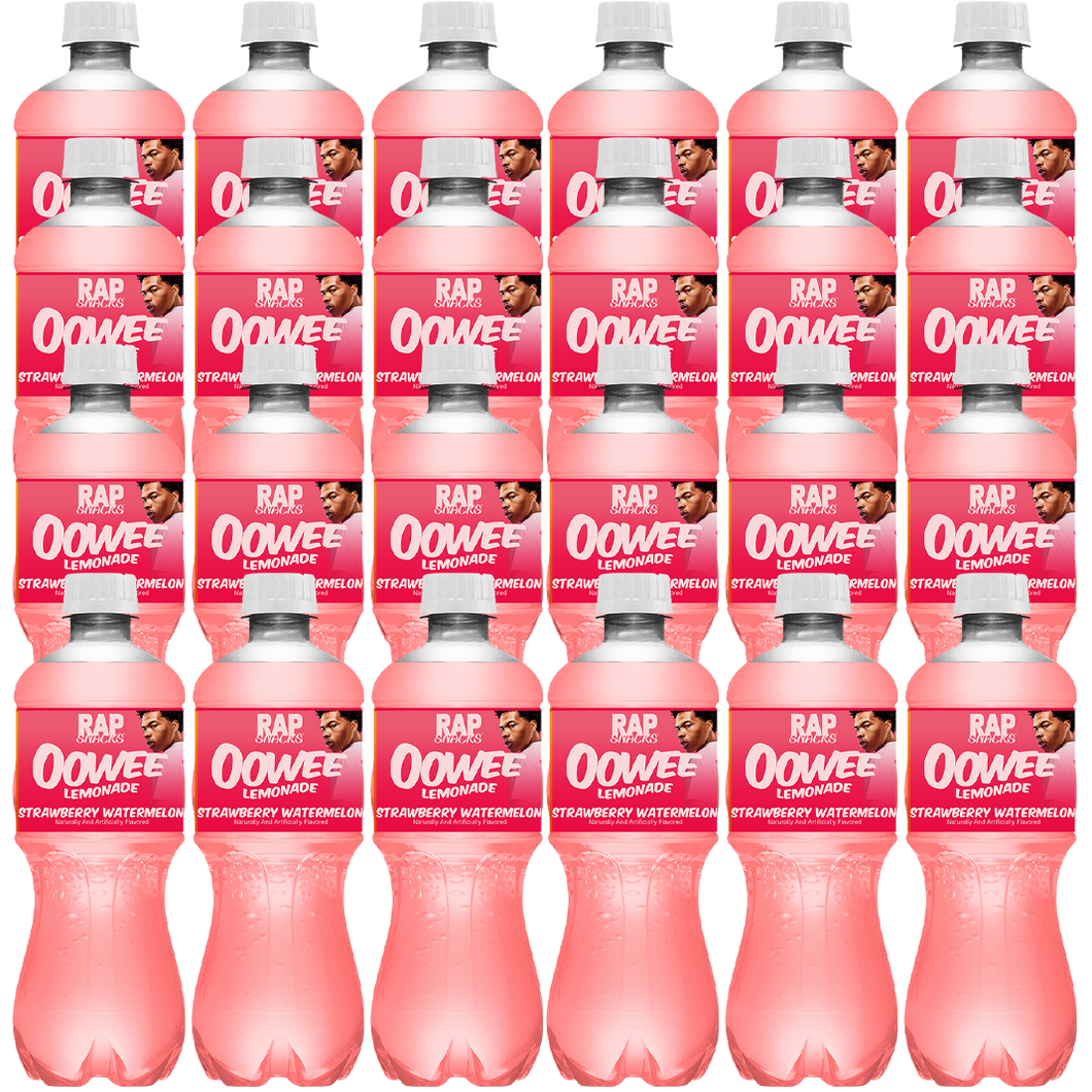 Oowee Lemonade (24 Bottles)  Strawberry Watermelon Lemonade – OFFICIAL RAP  SNACKS