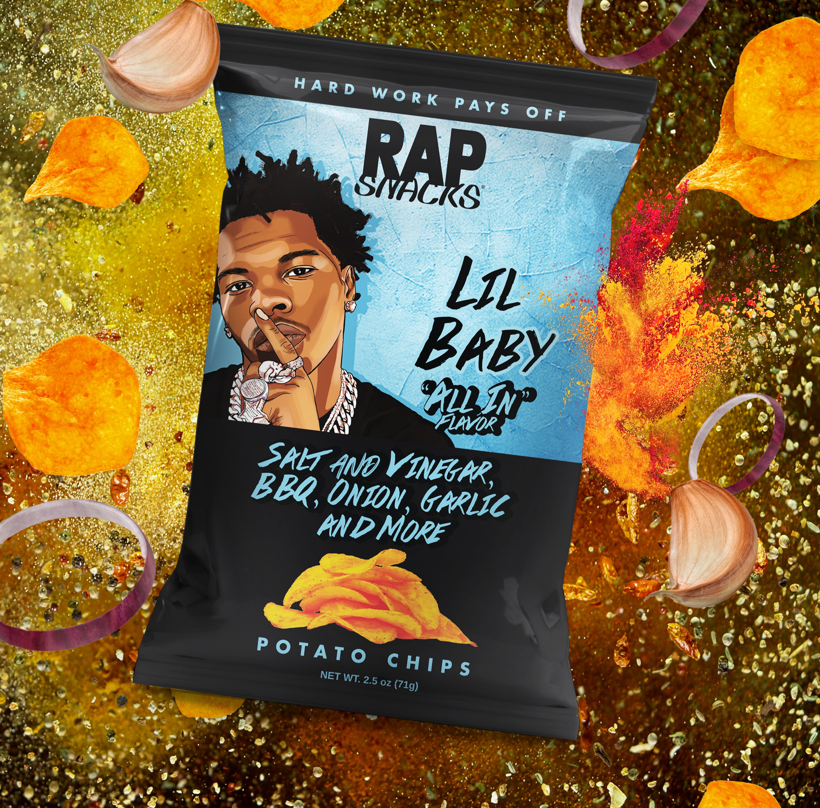 Lil Baby All In Potato Chips (6 Bags) OFFICIAL RAP SNACKS